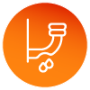 Plumbing icon representing leak repairs and pipework services